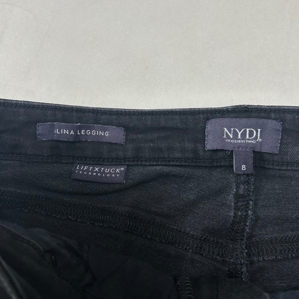 NYDJ Alina Legging Black Jeans Lift Tuck Technology Womens Size 8 - Picture 3 of 11